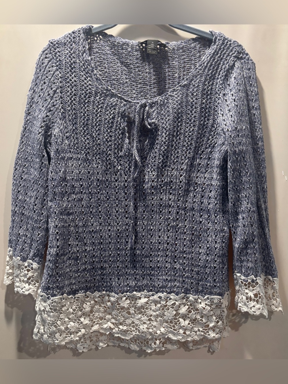 Boho Lace Crochet INC Top Size Medium